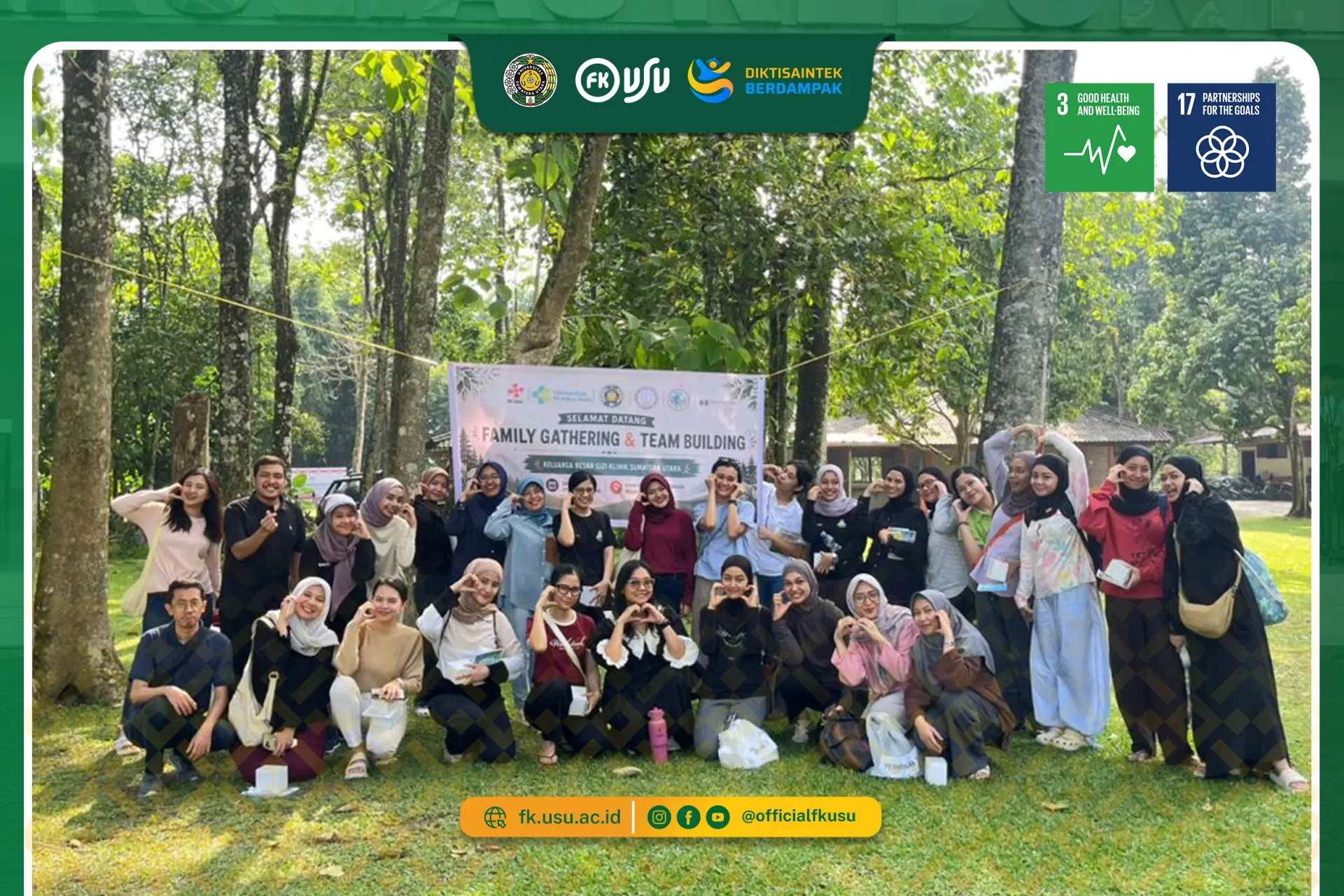 Pererat Kebersamaan, Keluarga Besar Gizi Klinik Sumatera Utara Gelar Family Gathering dan Team Building